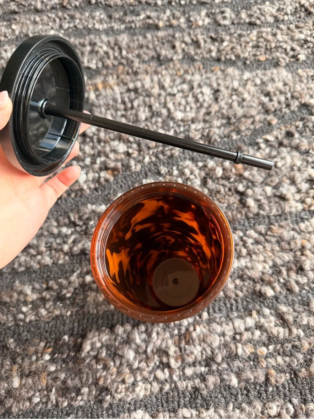 Starbucks Tortoise shell Cold Cup with Straw 16 oz - Picture 5 of 5